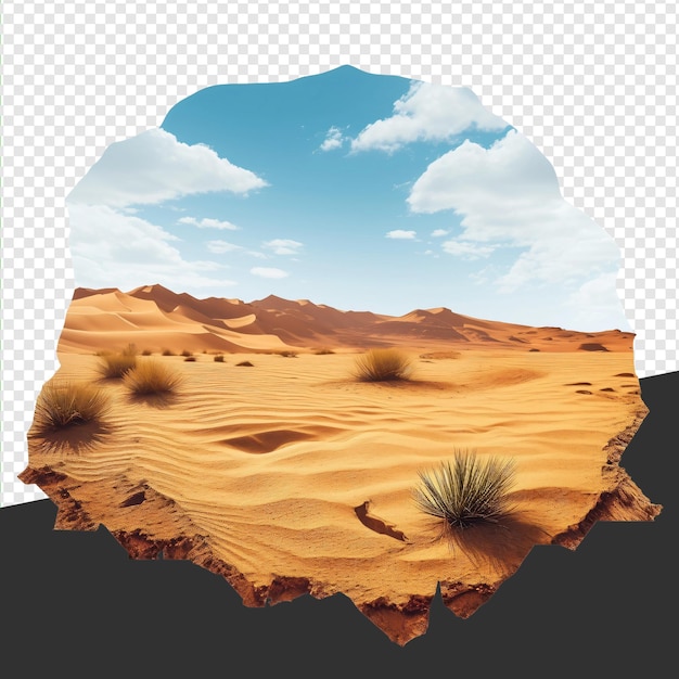 PSD desert scenery transparent background png