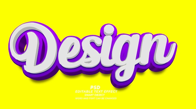 Design 3d editable text effect psd photoshop style