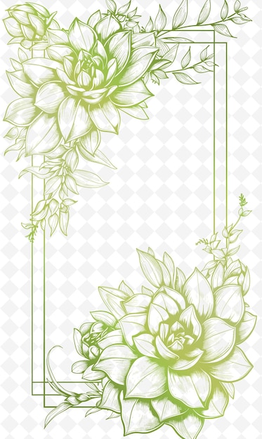 a design for a card with flowers on it