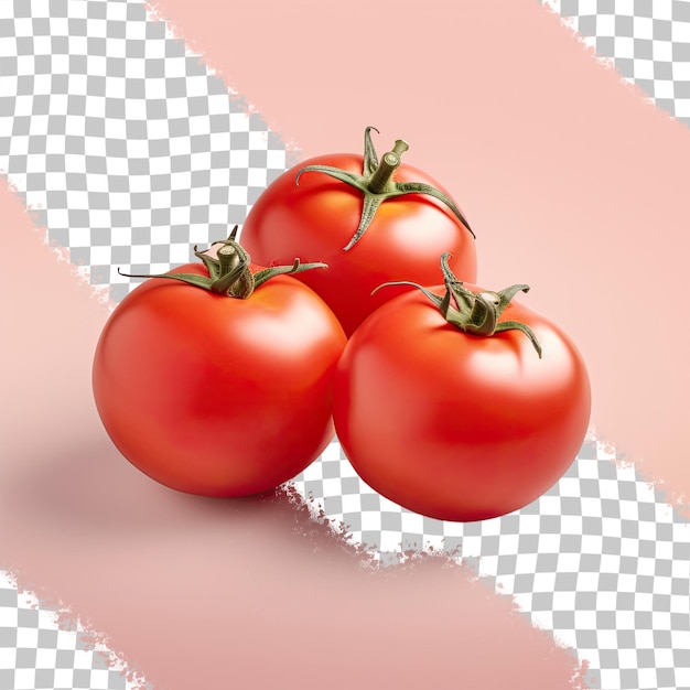 Design element of three solitary tomatoes