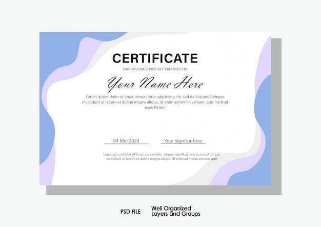 Design modern certificate template