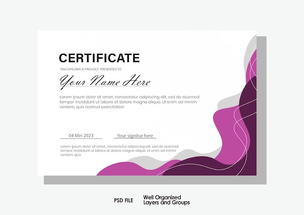 Design modern certificate template