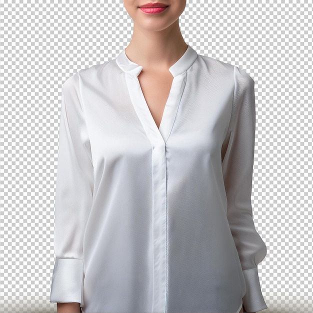 PSD designer silk blouse isolated on transparent background