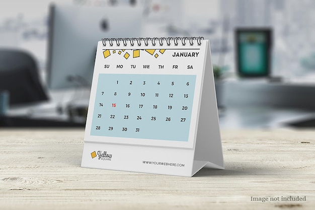 Desk calendar mockup