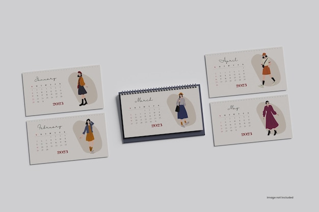 Desk Calendar Mockup