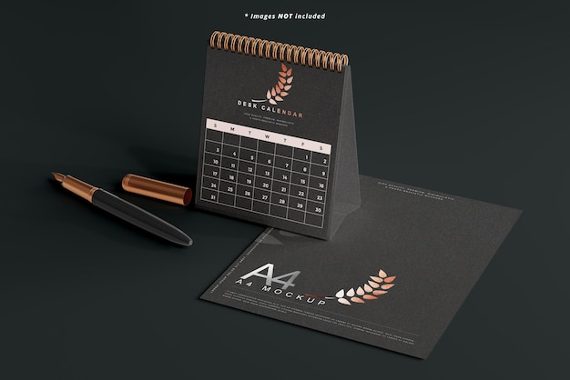 Desk Calendar Mockup