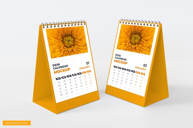 Desk calendar mockup