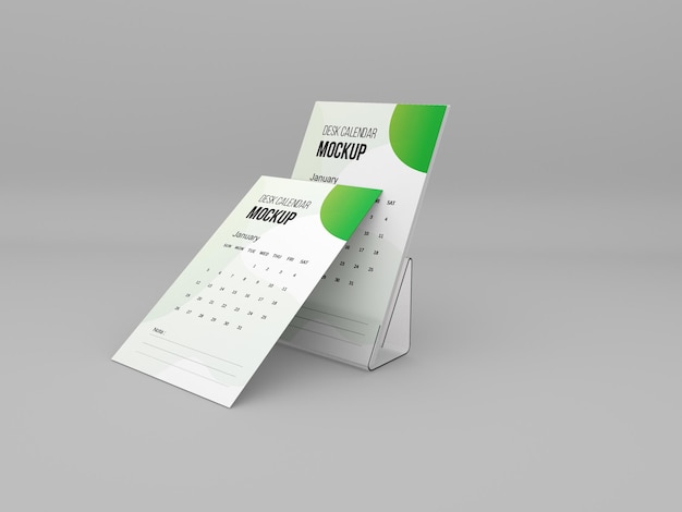 Desk calendar mockup