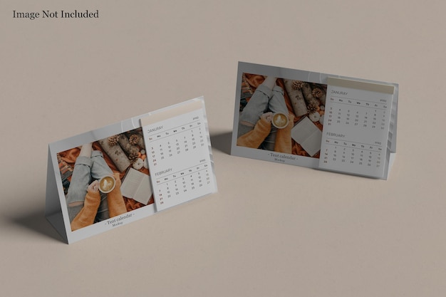 desk calendar mockup