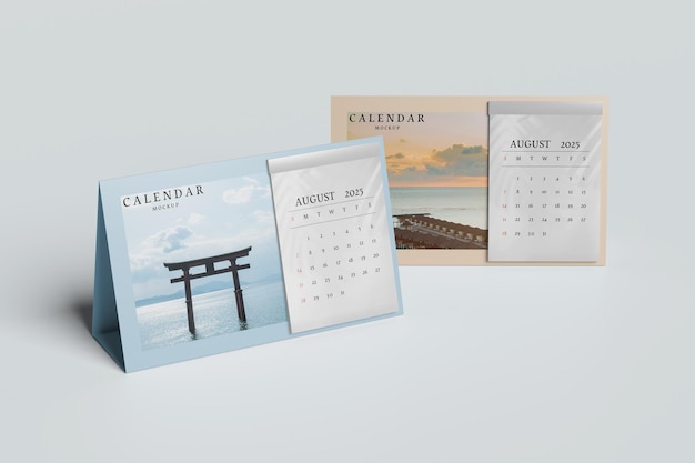 Desk calendar mockup