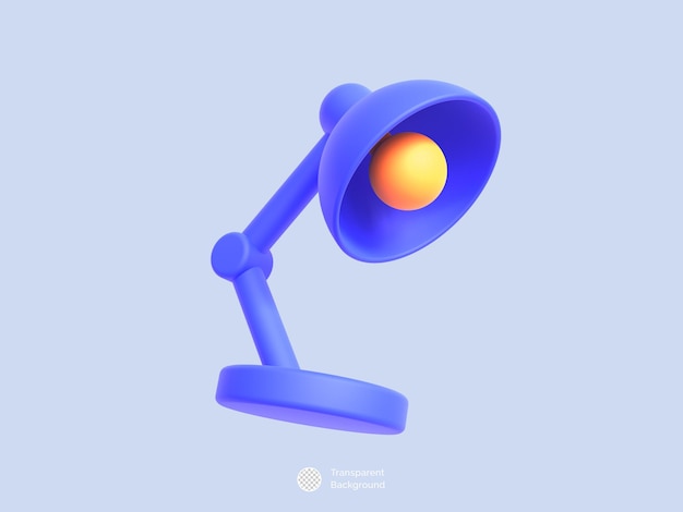 Desk lamp icon isolated 3d render illustration