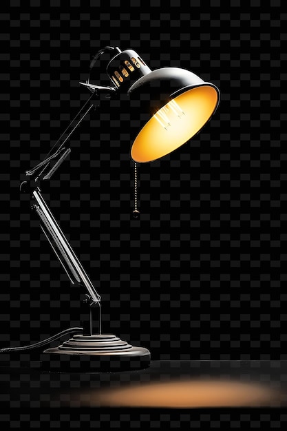 PSD desk lamp light with focused beam warm radiant enhancing foc png neon light effect design