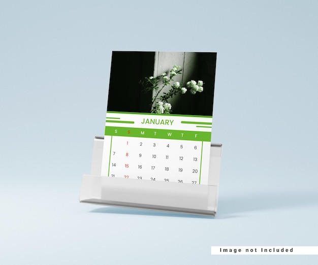 PSD desktop calendar mockup