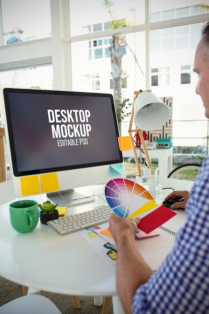 PSD desktop photo mockup