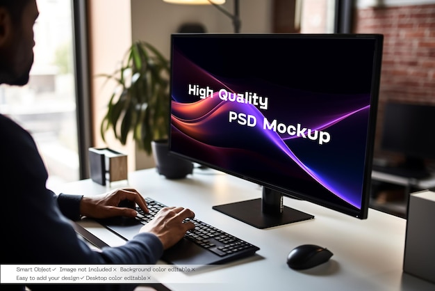 PSD desktop screen mockup