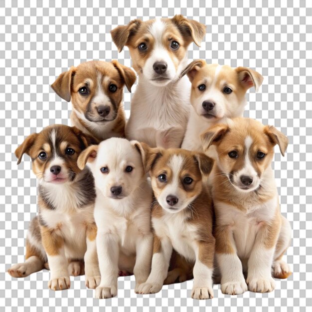 PSD desperate hungry puppies seek mothers spirit for on transparent background