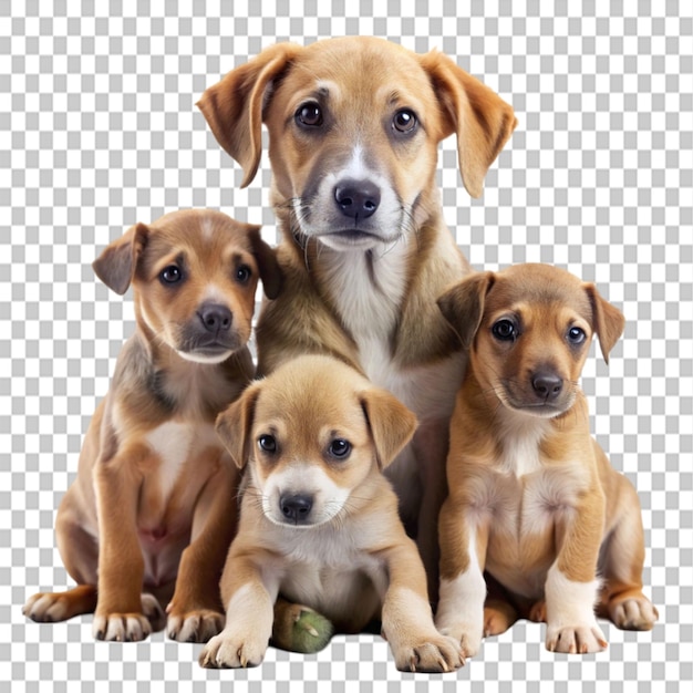 PSD desperate hungry puppies seek mothers spirit for on transparent background