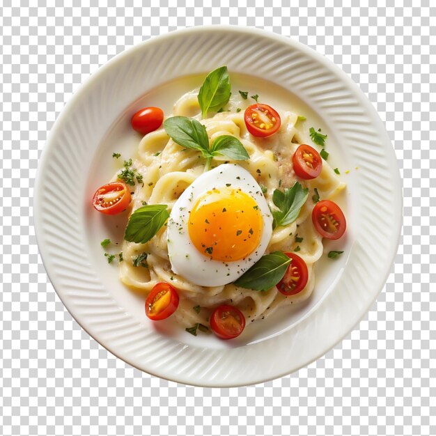 A dessert in a glass with a spoon next on transparent background