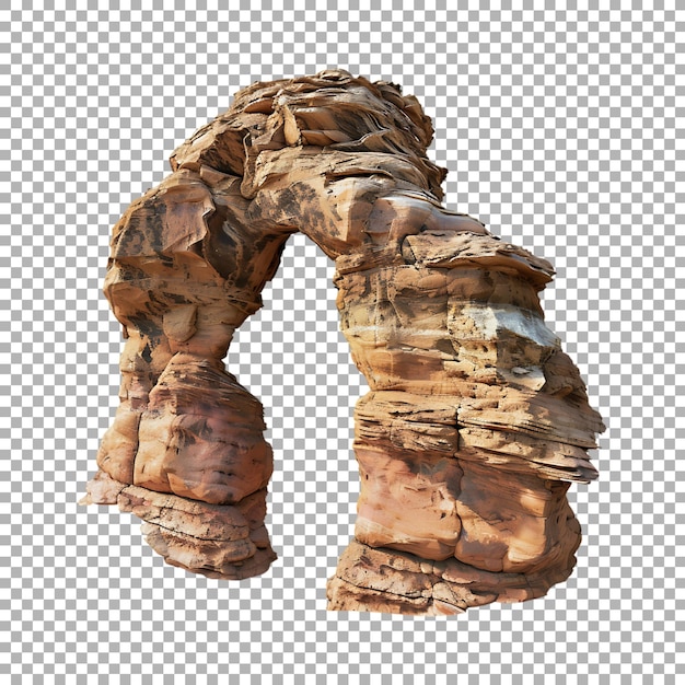 PSD dessert rock arch on transparent background ai generated