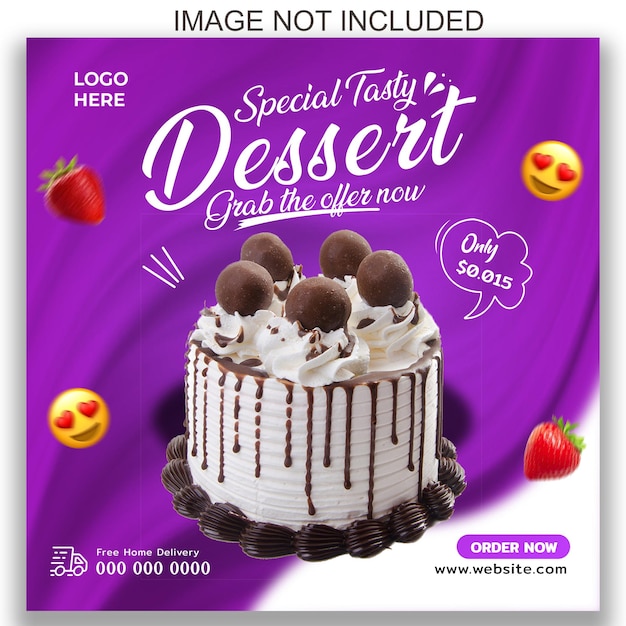 Dessert social media post design