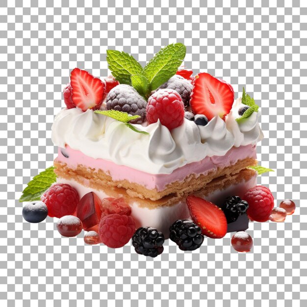 PSD dessert on transparent background