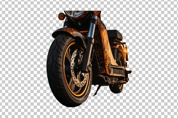 Detail of front wheel of scooter motorcycle High quality Realistic image