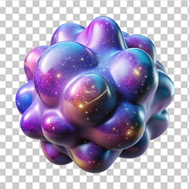 Detailed 3D Plastic Graphic of Abstract Nebula with Vibrant Colors and Cosmic Textures