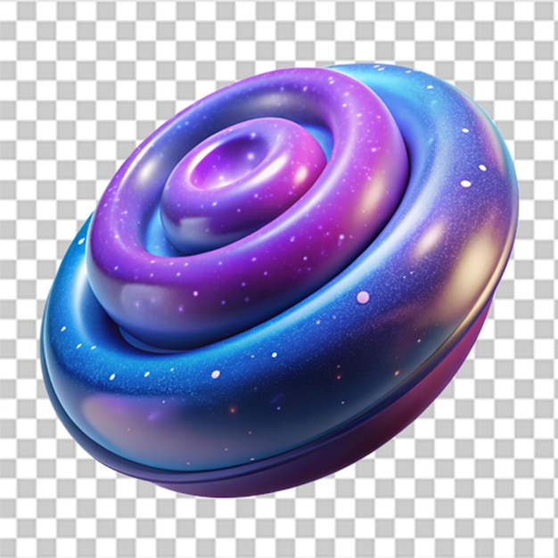 Detailed 3D Plastic Graphic of a Colorful Abstract Galaxy with Vibrant Colors and Cosmic Textures