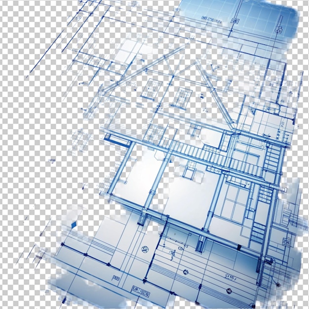 PSD detailed architectural blue print