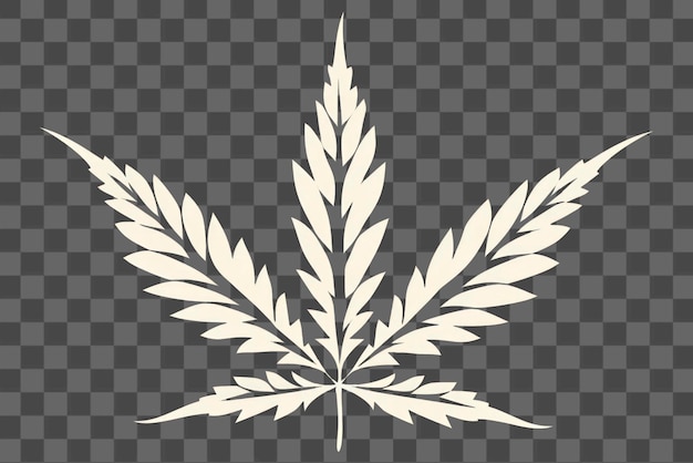 Detailed cannabis leaf silhouette