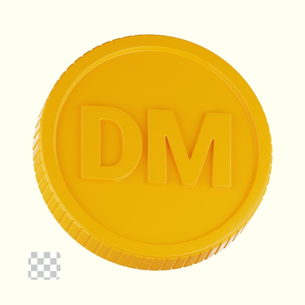 Deutsche mark Coin 3D Illustration