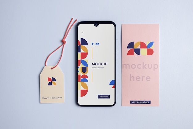 Device label tag mockup