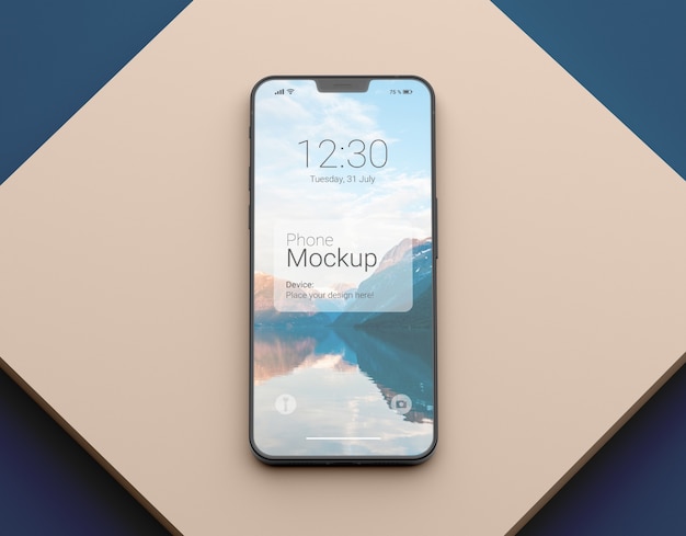 Devices geometric render mockup