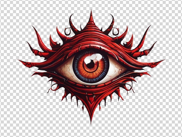 Devil eye on transparent background