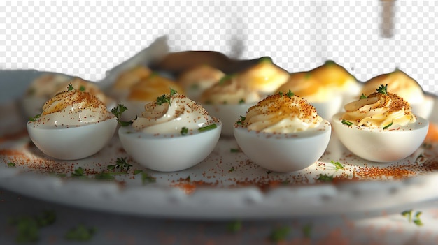 Deviled eggs food realisticisolated on a transparent background