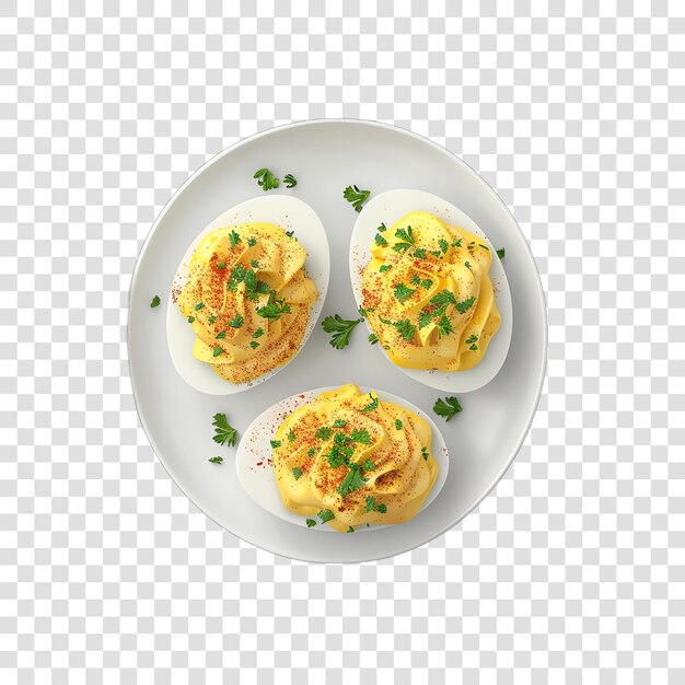 PSD deviled eggs food realisticisolated on a transparent background