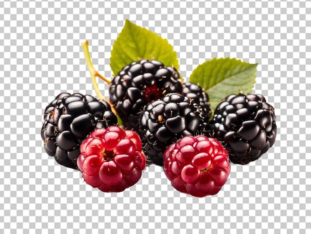 dewberry fruits isolated on transparent background