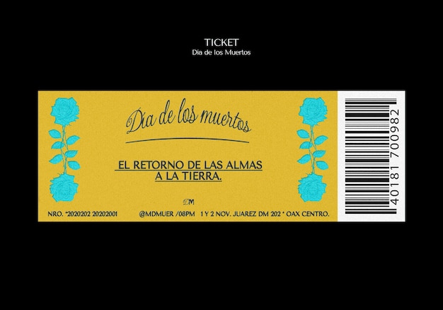 Dia de los muertos celebration template