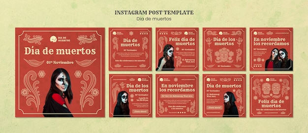 Dia de muertos celebration  instagram posts