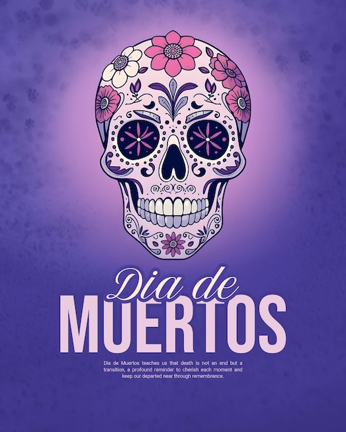 Dia de Muertos Day of the Dead Social Media Post Template Banner