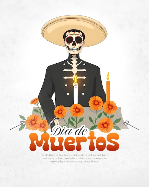 Dia de Muertos Day of the Dead Social Media Post Template Banner