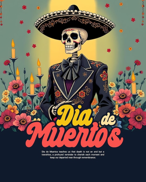 Dia de Muertos Day of the Dead Social Media Post Template Banner