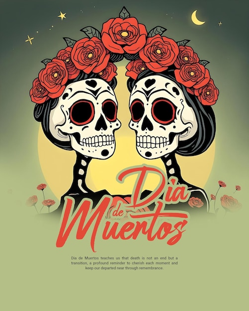 Dia de Muertos Day of the Dead Social Media Post Template Banner