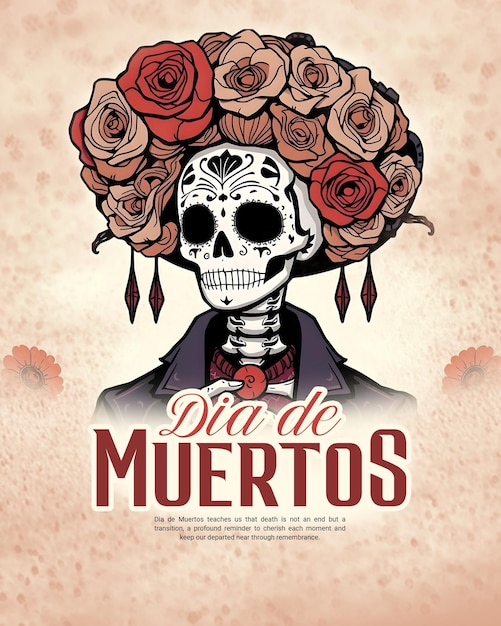 Dia de Muertos Day of the Dead Social Media Post Template Banner