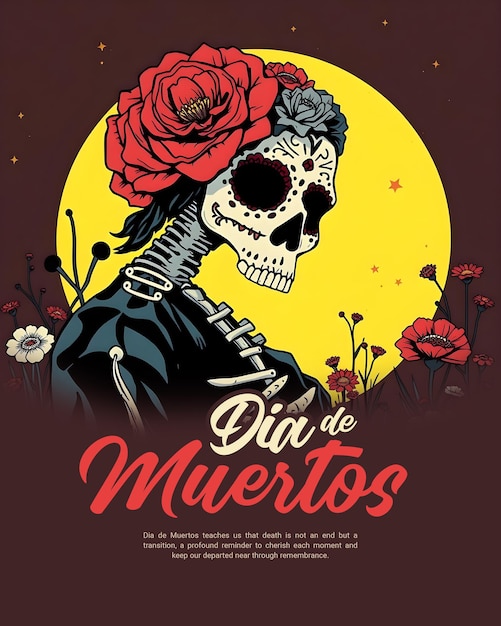 Dia de Muertos Day of the Dead Social Media Post Template Banner