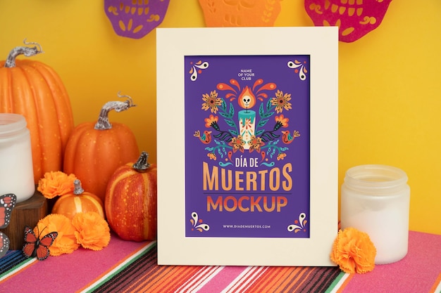 Dia de muertos frame mockup