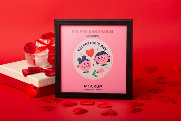 Dia dos namorados frame mockup design