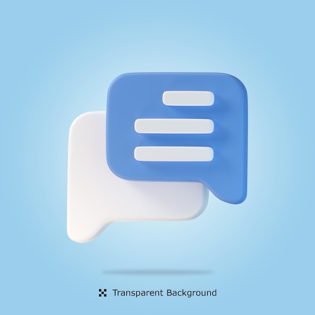 Dialogue Box 3d icon illustration