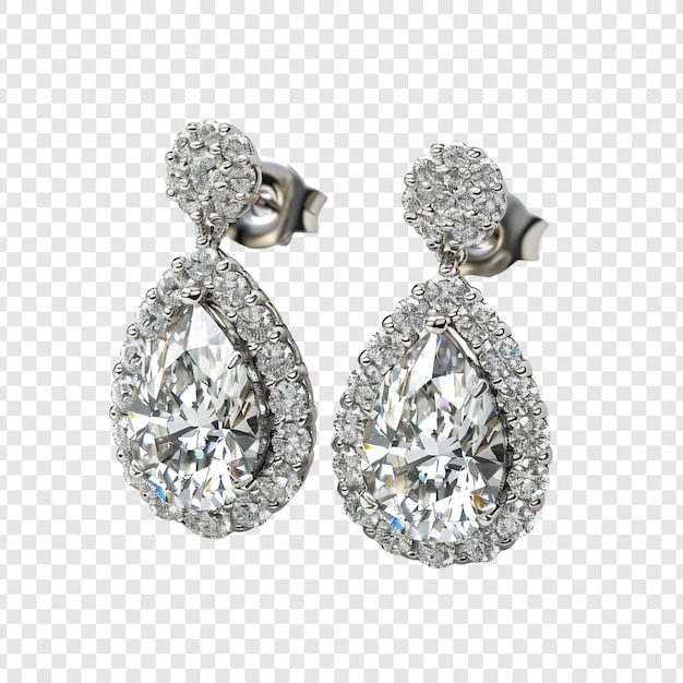 Diamond Earrings with Pear Shaped Stones