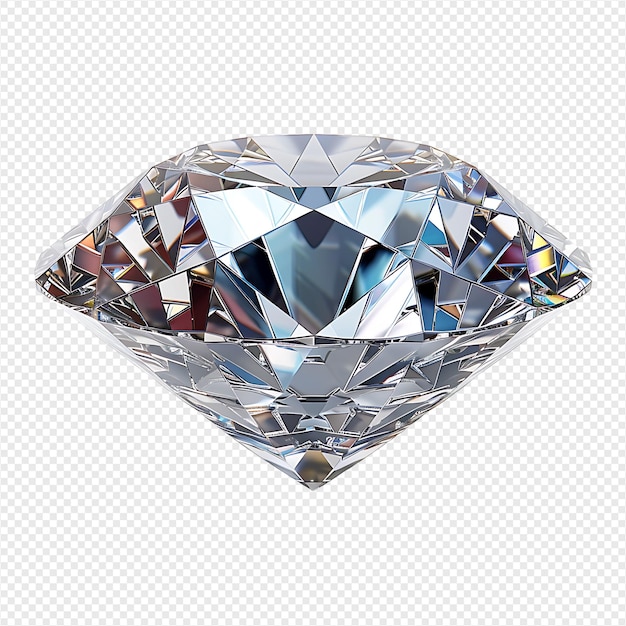 Diamond on isolated transparent background